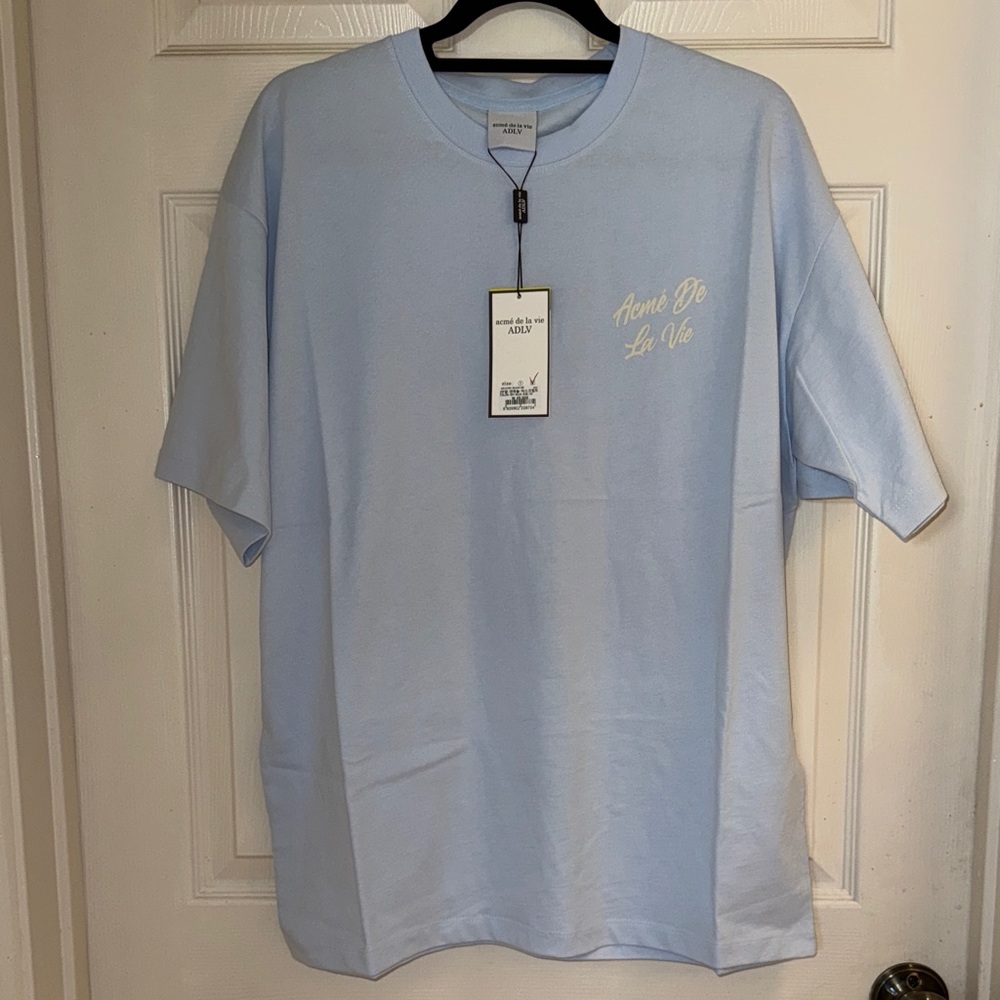 ADLV Light Blue Unisex Cotton T-Shirt